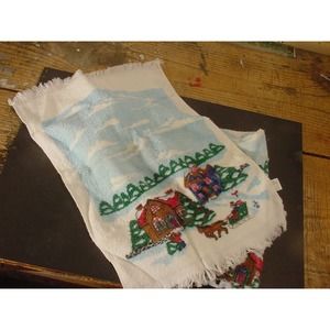 Four Christmas Tea Towels